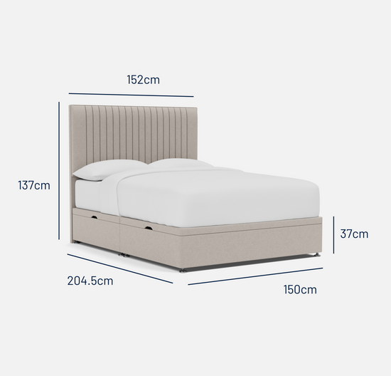 Camden King Bed - Side Ottoman