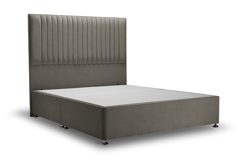 Camden Bed Urban Grey King W152 L2045 H137 Cm 4 Drawer Dark Wood