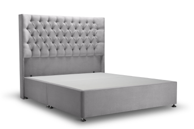 Didsbury Bed Silver Grey Single W98 L200 H137 Cm No Storage Dark Wood