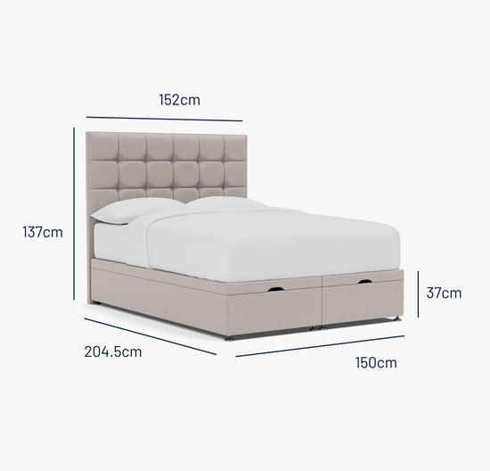 Hoxton King Bed - Ottoman