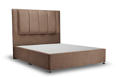 Kelham Bed Caramel Super King W182 L2045 H137 Cm Ottoman Chrome