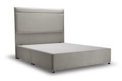 Ludlow Bed Silver Grey - King / 4 Drawer / Chrome Ludlow Bed Silver Grey - King / 4 Drawer / Chrome