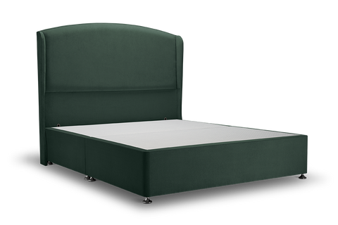 Melrose Bed Moss Green Single W100 L200 H137 Cm No Storage Chrome