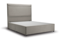 Ludlow Bed Vanilla - Super King / Side Ottoman / Dark Wood Ludlow Bed Vanilla - Super King / Side Ottoman / Dark Wood
