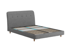 Orion Bed Base - King: W162 L242 H104 (cm) / Light Grey