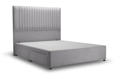 Camden Bed Double W135 L190 H137 Cm Cloud Grey 2 Drawer