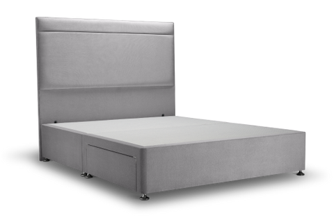 Ludlow Bed King W150 L200 H137 Cm Pebble 2 Drawer
