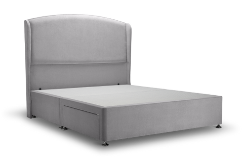 Melrose Bed Single W90 L190 H137 Cm Graphite Ottoman